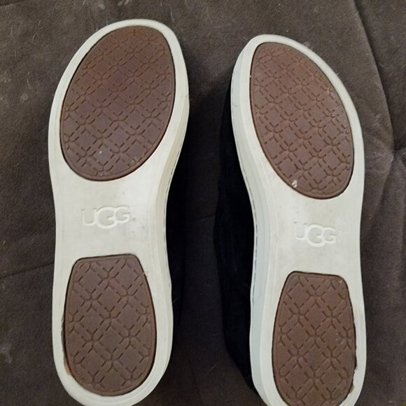 Ugg Women's Fierce Suede Slip On Loafer - Black - Women's Size 10 - Picture 5 of 7